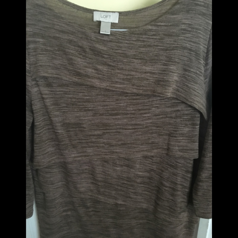 Loft Long Sleeved Brown Shirt Size L